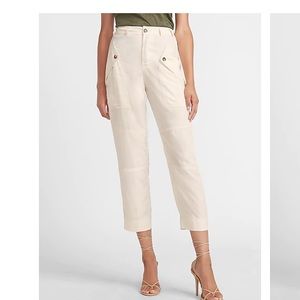 Express High Waisted Cropped Utility Pants Sz 4